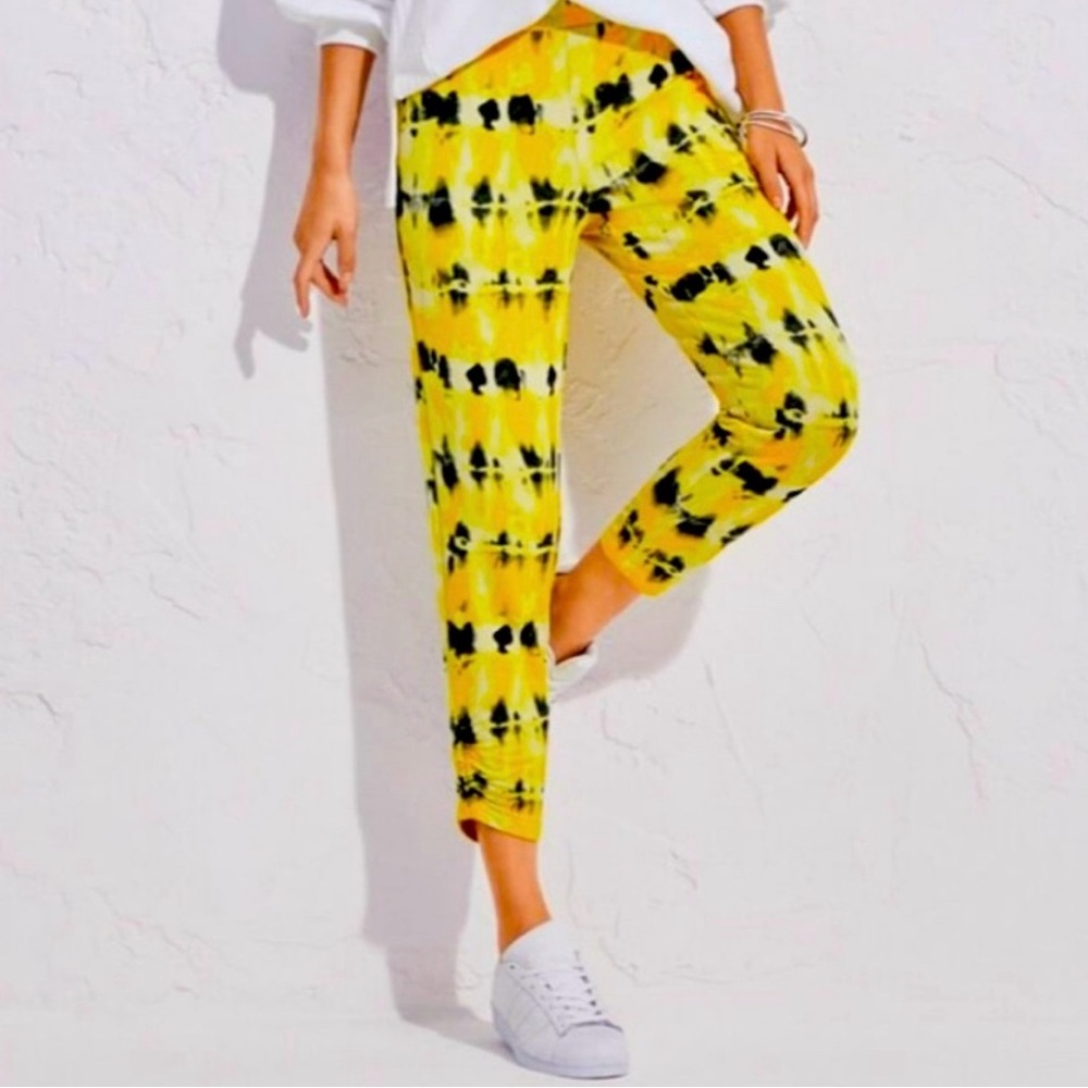 Yellow Tie-Dye Women's Cabi Pants